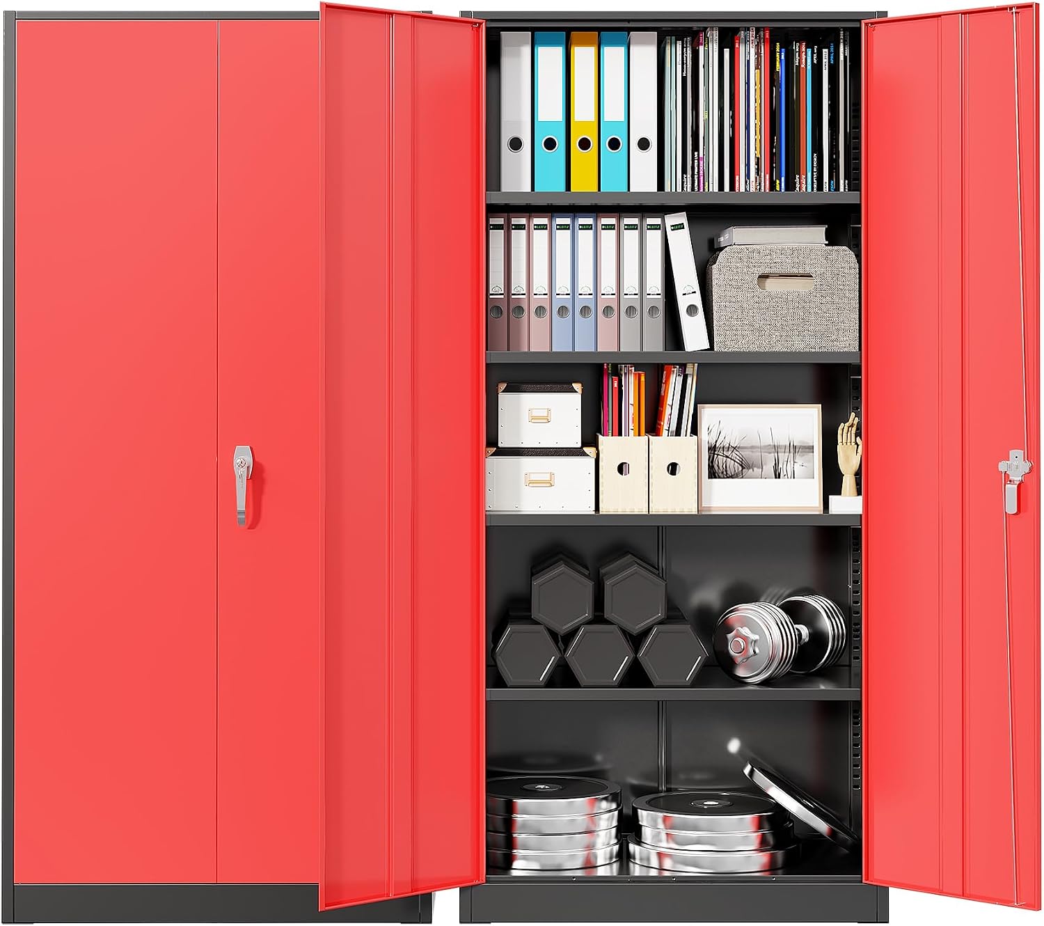 Workshop Tools Cabinet - Armário de Armazenamento Metálico para Garagem,