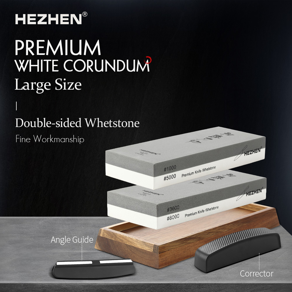 Sharpening Stone Whetstone - HEZHEN-Diamond Whetstone para faca de cozinha,