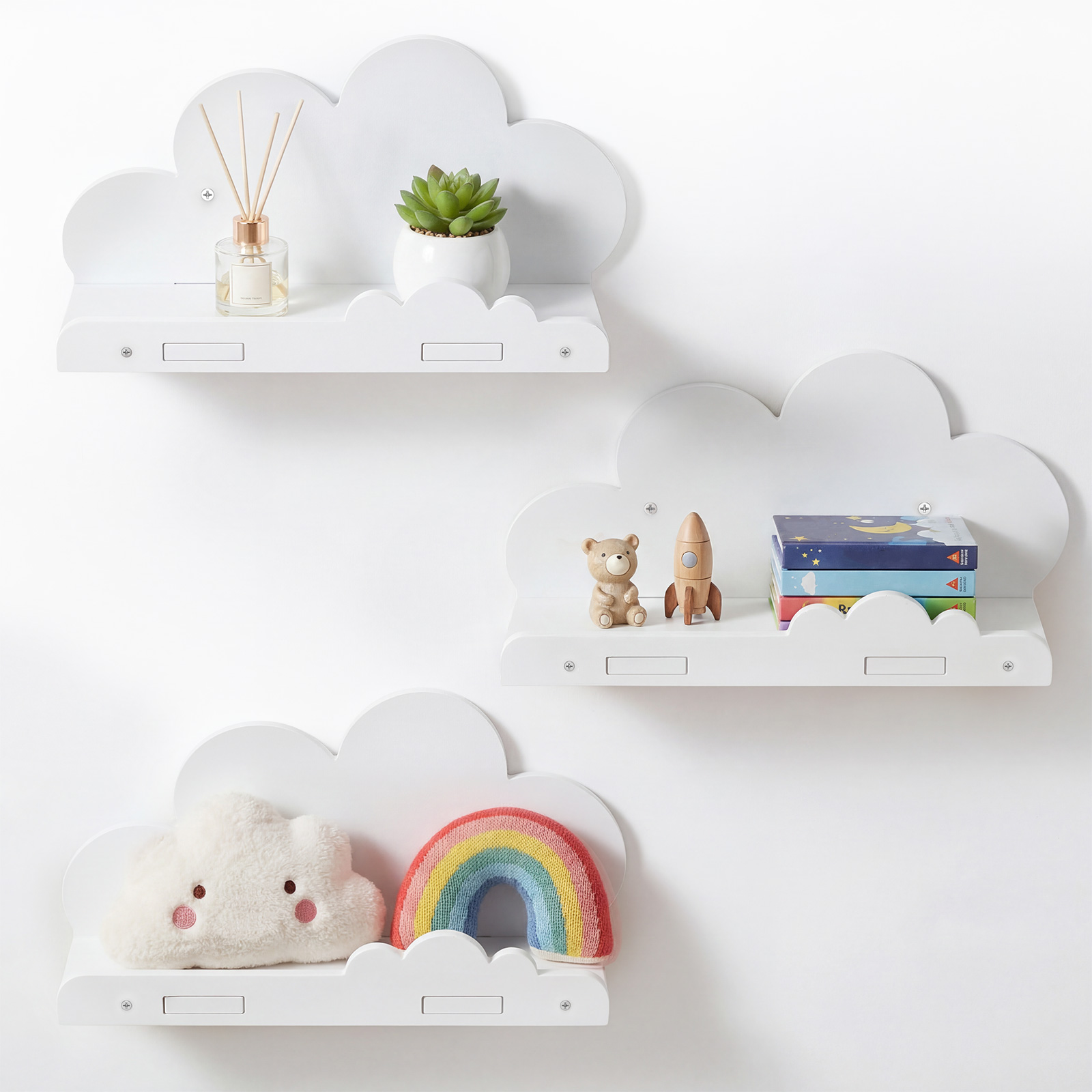Screw Organizer Kit - Conjunto de 3 Prateleiras Flutuantes em