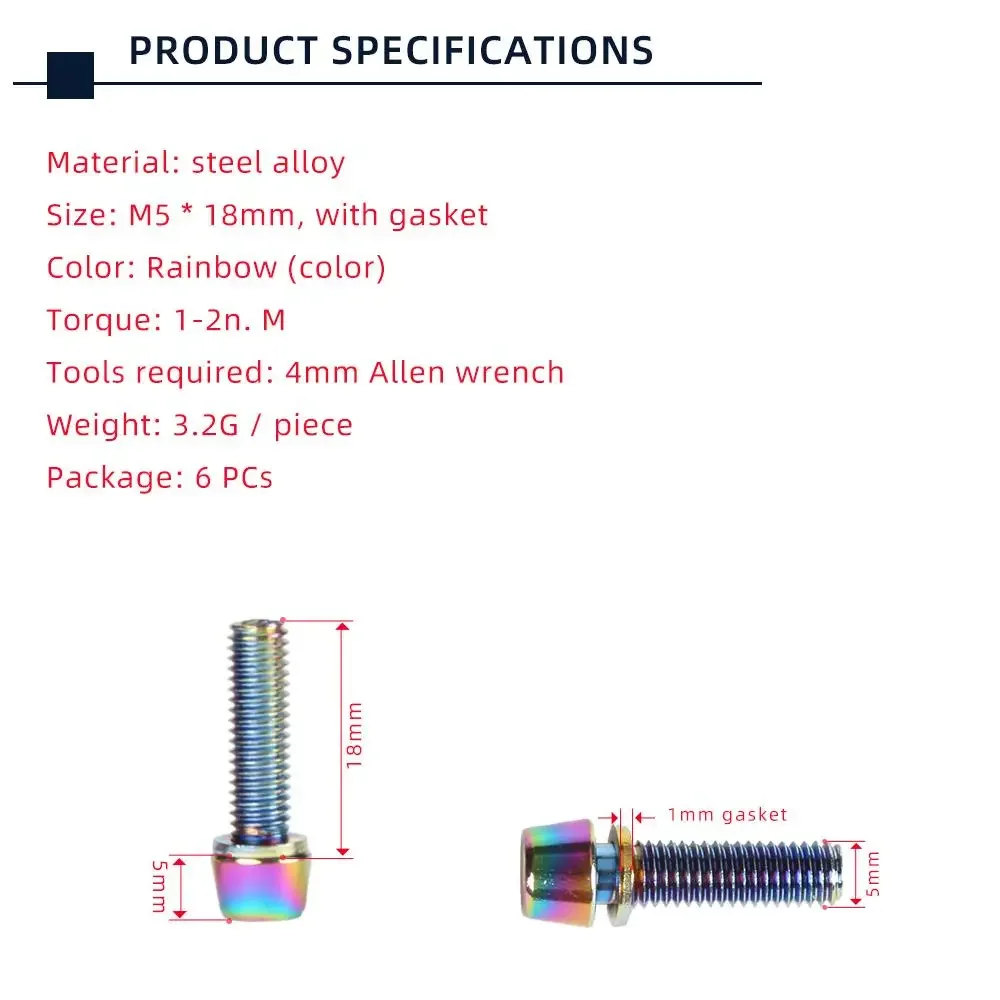 Tanke 6 peças m5 * 18 15mm par - Screw Organizer Kit avaliação e preço